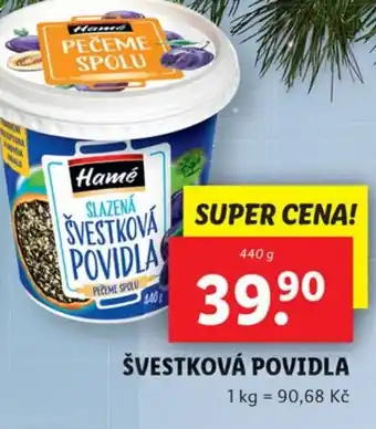 Lidl ŠVESTKOVÁ POVIDLA nabídka