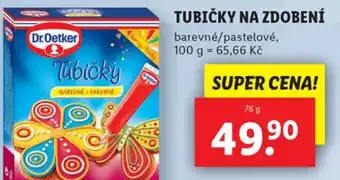 Lidl TUBIČKY NA ZDOBENÍ nabídka