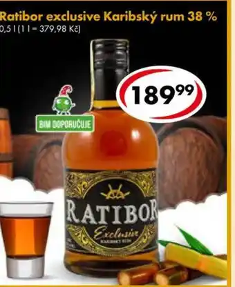 CBA Ratibor exclusive Karibský rum 38 % nabídka