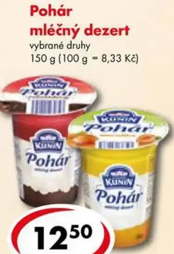 CBA Pohár mléčný dezert nabídka