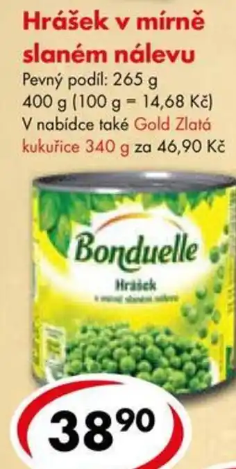 CBA Hrášek v mírně slaném nálevu nabídka