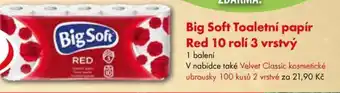 CBA Big Soft Toaletní papír Red 10 rolí 3 vrstvý nabídka