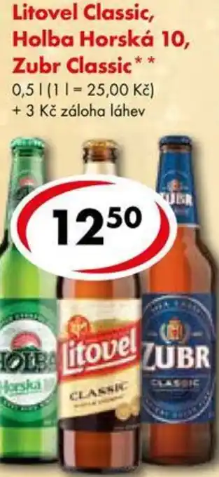 CBA Litovel Classic, Holba Horská 10, Zubr Classic nabídka