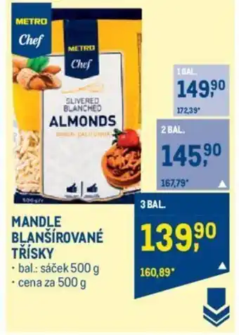 Makro MANDLE BLANŠÍROVANÉ TŘÍSKY nabídka