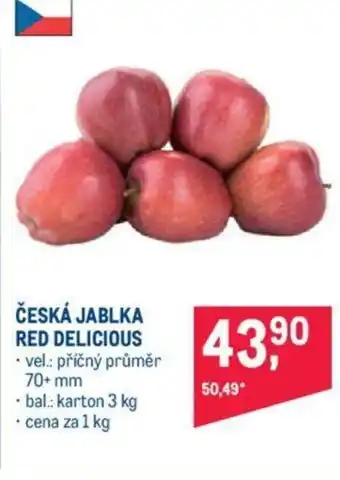 Makro ČESKÁ JABLKA RED DELICIOUS nabídka