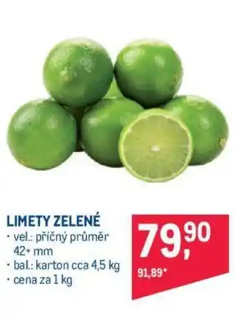 Makro LIMETY ZELENÉ nabídka