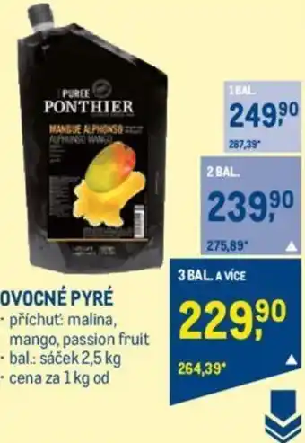 Makro OVOCNÉ PYRÉ nabídka