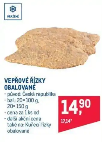 Makro VEPŘOVÉ ŘÍZKY OBALOVANÉ nabídka