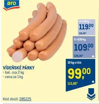 Makro VÍDEŇSKÉ PÁRKY nabídka