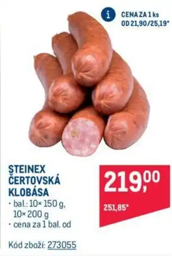 Makro STEINEX ČERTOVSKÁ KLOBÁSA nabídka