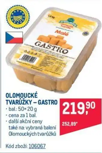 Makro OLOMOUCKÉ TVARŮŽKY - GASTRO nabídka
