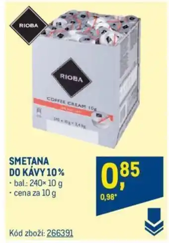 Makro SMETANA DO KÁVY 10% nabídka