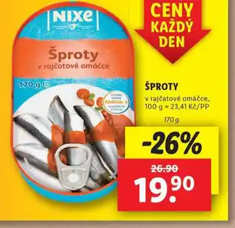 Lidl Šproty nabídka