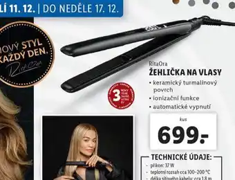 Lidl Žehlička na vlasy nabídka