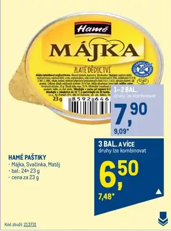 Makro HAMÉ PAŠTIKY nabídka
