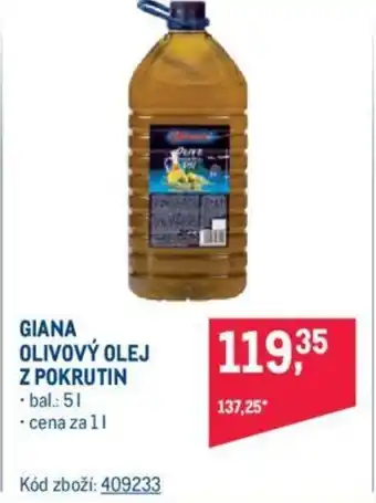 Makro GIANA OLIVOVÝ OLEJ Z POKRUTIN nabídka