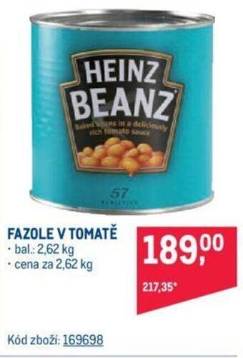 Makro FAZOLE V TOMATĚ nabídka
