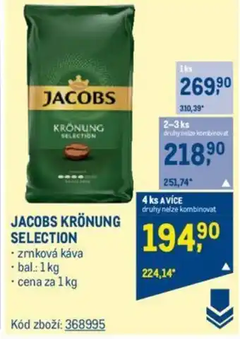 Makro JACOBS KRÖNUNG SELECTION nabídka