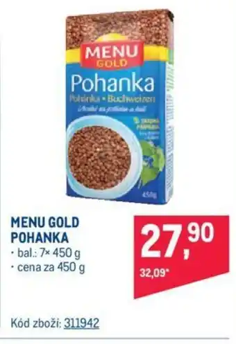 Makro MENU GOLD POHANKA nabídka