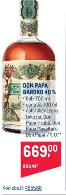 Makro DON PAPA BAROKO 40% nabídka
