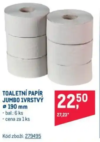 Makro TOALETNÍ PAPÍR JUMBO 1VRSTVÝ Ø 190 mm nabídka