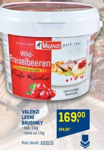 Makro VALENZI LESNÍ BRUSINKY nabídka