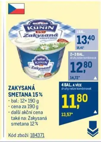 Makro ZAKYSANÁ SMETANA 15% nabídka