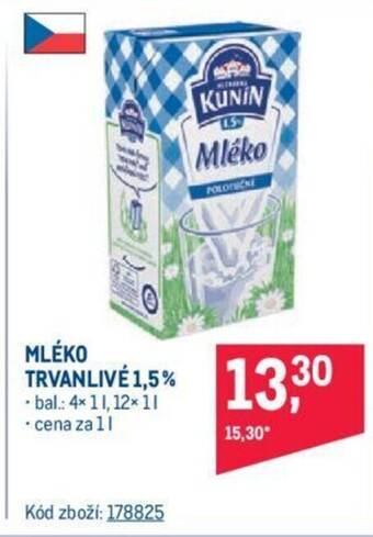 Makro MLÉKO TRVANLIVE 1.5% nabídka