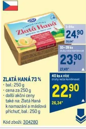 Makro ZLATÁ HANÁ 73% nabídka