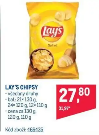 Makro LAY'S CHIPSY nabídka