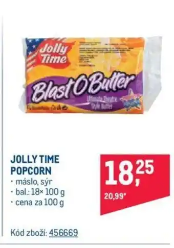 Makro JOLLY TIME POPCORN nabídka