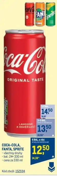 Makro COCA-COLA, FANTA, SPRITE nabídka
