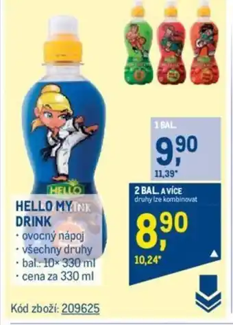 Makro HELLO MY DRINK nabídka