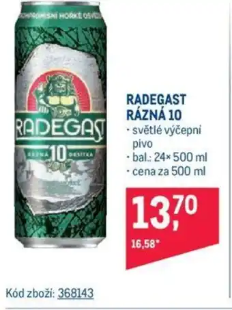 Makro RADEGAST RÁZNÁ 10 nabídka