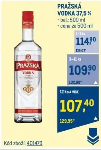 Makro PRAŽSKÁ VODKA 37,5% nabídka