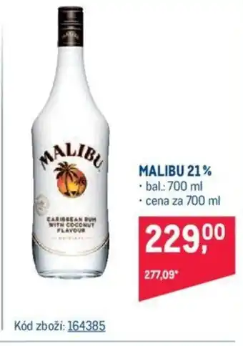 Makro MALIBU 21% nabídka