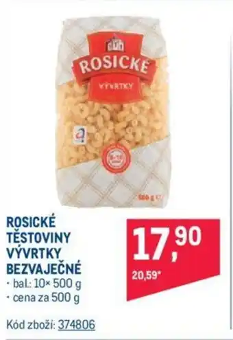 Makro ROSICKÉ TĚSTOVINY VÝVRTKY BEZVAJEČNÉ nabídka
