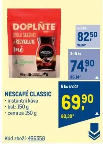 Makro NESCAFÉ CLASSIC nabídka