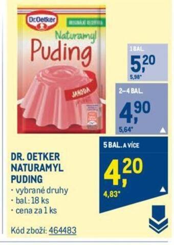 Makro DR. OETKER NATURAMYL PUDING nabídka