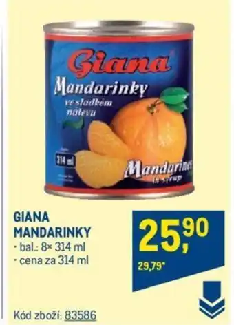 Makro GIANA MANDARINKY nabídka