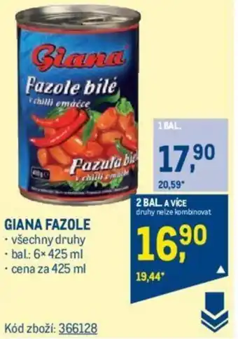 Makro GIANA FAZOLE nabídka