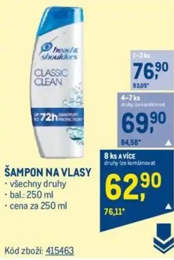 Makro ŠAMPON NA VLASY nabídka