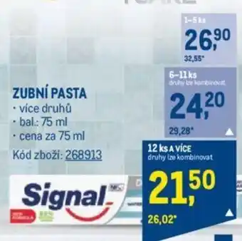 Makro ZUBNÍ PASTA nabídka