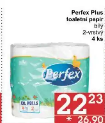 Jip Perfex Plus toaletní papír bilý 2-vrstvý 4 ks nabídka