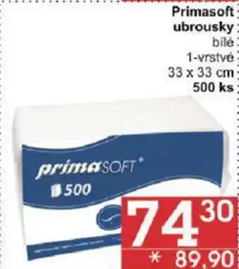 Jip Primasoft ubrousky bílé 1-vrstvé 33 x 33 cm 500 ks nabídka