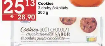 Jip Cookies 3 druhy čokolády 200 g nabídka