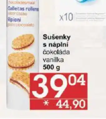 Jip Sušenky s náplní čokoláda vanilka 500 g nabídka