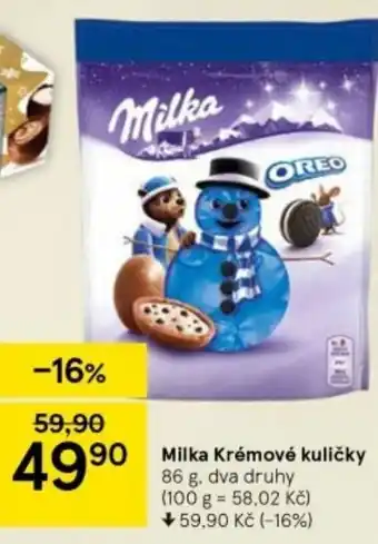 Tesco Milka Krémové kuličky 86 g nabídka