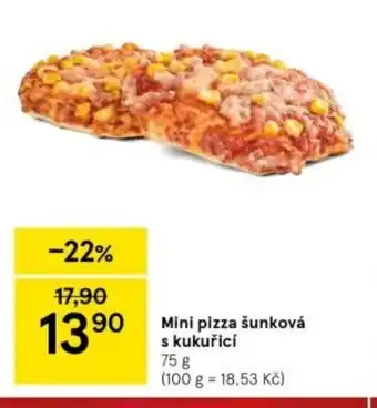 Tesco Mini pizza šunková s kukuřicí 75 g nabídka