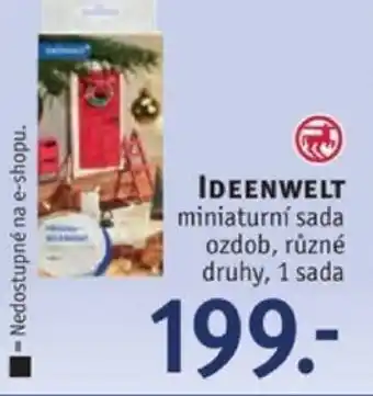 Rossmann IDEENWELT miniaturní sada ozdob, různé druhy, 1 sada nabídka